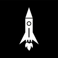 Unique Rocket II Vector Glyph Icon