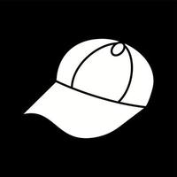 icono de glifo de vector de gorra de verano único