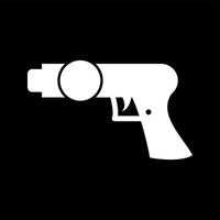 Unique Space Gun Vector Glyph Icon