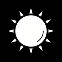 Unique Sun Vector Glyph Icon