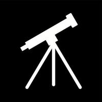 icono de glifo de vector de telescopio único