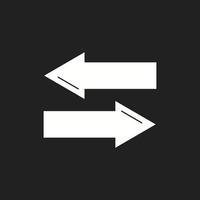 Beautiful Directional arrows Vector Glyph icon
