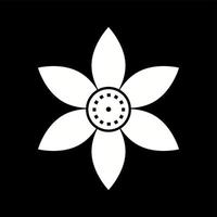 Unique Flower Vector Glyph Icon