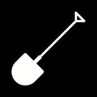 Unique Shovel Vector Glyph Icon