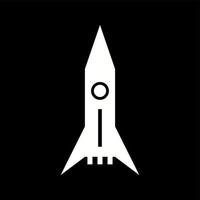 Unique Space Shuttle Vector Glyph Icon