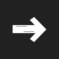 Beautiful Right arrow Vector Glyph icon