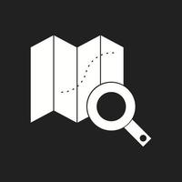 Beautiful Search maps Vector Glyph icon