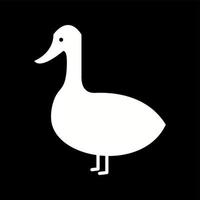 icono de glifo de vector de pato único