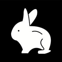 Unique Rabbit Vector Glyph Icon