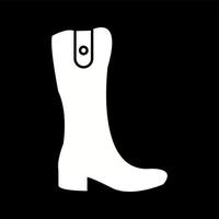 Unique Long boot Vector Glyph Icon