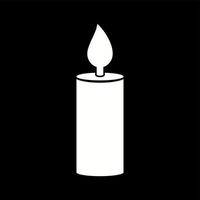 Unique Candle Glyph Vector Icon