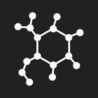 Beautiful Molecules Vector Glyph icon