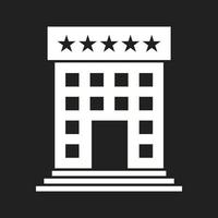 Beautiful Five star hotel Vector Glyph Icon