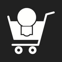 Beautiful Cart Vector Glyph icon