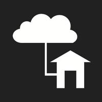 Beautiful Cloud home Vector Glyph icon