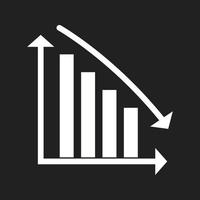 Beautiful Descending bar Vector Glyph icon