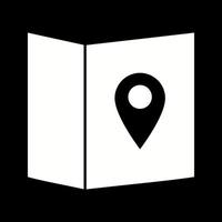 Beautiful Location On Map Glyph Vector Icon