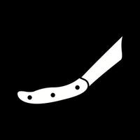 Beautiful Knife Glyph Vector Icon