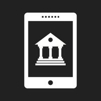Beautiful Mobile banking Vector Glyph Icon
