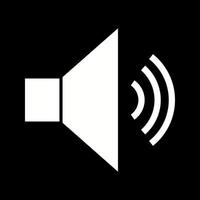 Beautiful Loud Speaker Glyph Vector Icon