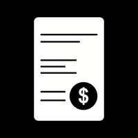 Beautiful Money Report Glyph Vector Icon