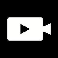 Beautiful Video Camera Glyph Vector Icon