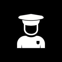 Beautiful Security Guard Glyph Vector Icon