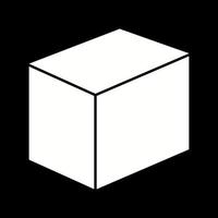 Beautiful Cube Glyph Vector Icon