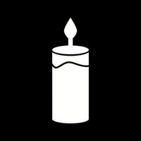 Beautiful Candle Glyph Vector Icon