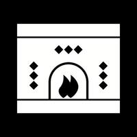 Beautiful Fireplace Glyph Vector Icon