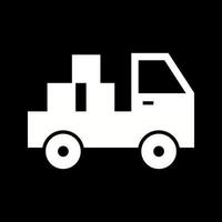 Beautiful Pickup Truck Glyph Vector Icon