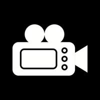 Beautiful Video Camera Glyph Vector Icon