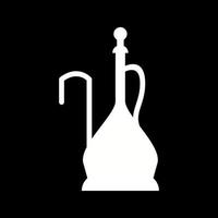 Beautiful Hookah Glyph Vector Icon