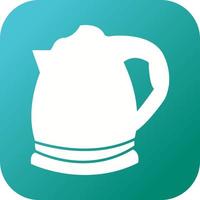 Unique Kettle Glyph Vector Icon