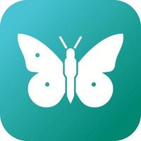 Unique Butterfly Glyph Vector Icon