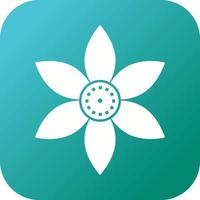 Unique Flower Vector Glyph Icon