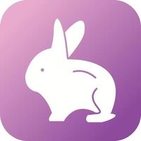 Unique Rabbit Vector Glyph Icon