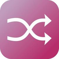 Beautiful Shuffle Glyph Vector Icon