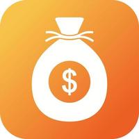 Beautiful Money Bag Glyph Vector Icon