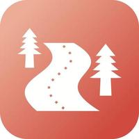 Beautiful Road Glyph Vector Icon