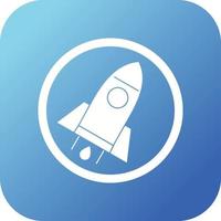 Beautiful Rocket Vector Glyph icon