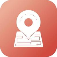 Beautiful Mark place on map Vector Glyph icon