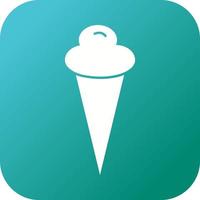 Unique Icecream Cone Vector Glyph Icon