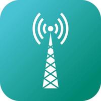 Unique Telecom Tower Vector Glyph Icon