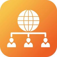 Unique Web Client Server Vector Glyph Icon