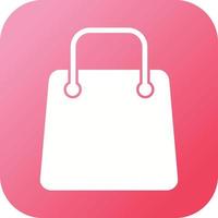 Unique Shopping Bag Vector Glyph Icon