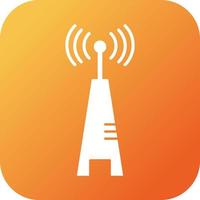 Unique Signal Tower I  Vector Glyph Icon