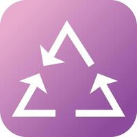 Beautiful Recycle Arrow Glyph Vector Icon