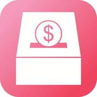 Beautiful Charity Box Glyph Vector Icon