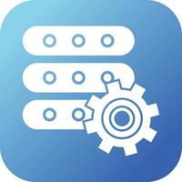 Beautiful Database Settings Glyph Vector Icon